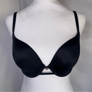 Savage X Fenty Microfiber Push-Up Bra Black Caviar‎ Size 34D